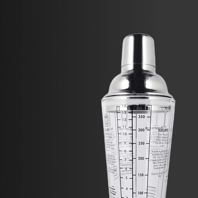 Shaker, Mixing glass, Jigger