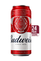Budweiser American Lager Can - 500ml (24-pack)