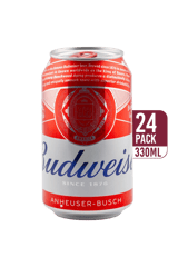 Budweiser American Lager Can - 330ml (24-pack)