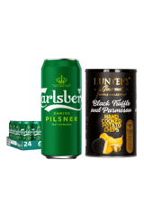 Carlsberg & Black Truffle Parmesan Chips Bundle: A Refined Beer & Snack Duo
