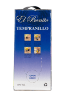 El Bonito Tempranillo (3-Liter Boxed Wine)
