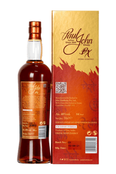 Buy Paul John Pedro Ximenez Indian Single Malt Whisky - CityDrinks