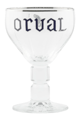 Orval Silver Rimmed Chalice Beer Glass