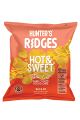 Hunter Ridges Thin Cut Hand Cooked Potato Chips Hot & Sweet