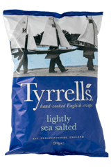 Tyrrells Lightly Sea Salted English Crisps