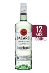 Bacardi Carta Blanca Rum (1000ml) (12-pack)