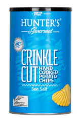 Hunter's Gourmet Potato Chips Crinkle Cut Sea Salt