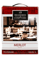 Brasseries Comptoirs Merlot Rouge (5-Liter Boxed Wine)
