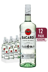 Bacardi Carta Blanca Rum (1000ml) (12-pack)
