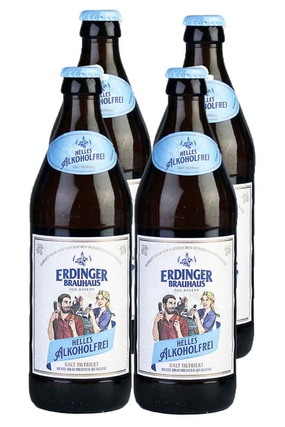 Erdinger Brauhaus Helles 0.5 Non-Alcoholic Beer (4-pack)