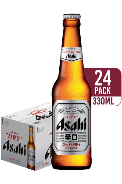 Asahi Super Dry Japanese Lager 330ml (24 Bottles)
