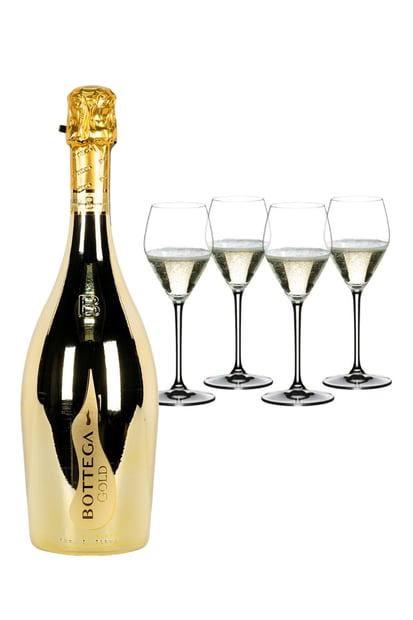 Bottega Gold & Riedel Prosecco Set