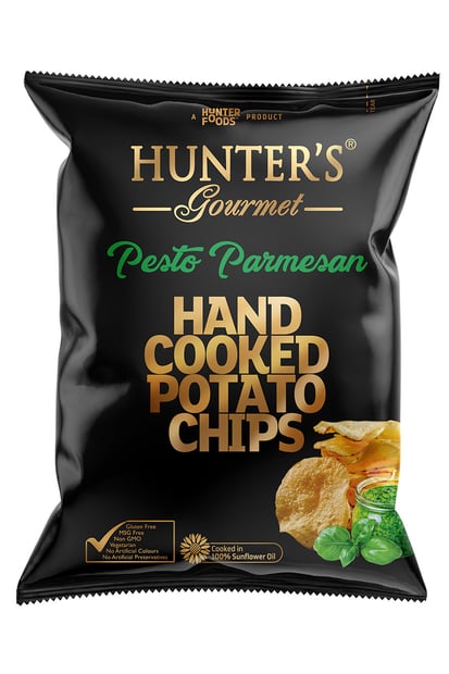 Hunter's Gourmet Potato Chips Pesto Parmesan