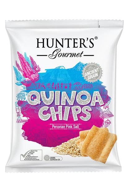 Hunter's Gourmet Quinoa Chips Peruvian Pink Salt