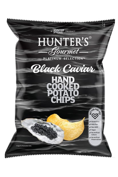 Hunter's Gourmet Potato Chips Black Caviar