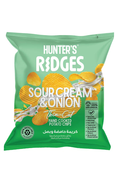 Hunter Ridges Thin Cut Potato Chips Sour Cream & Onion