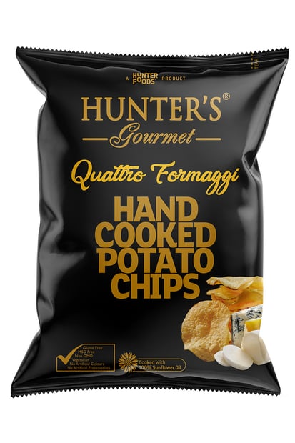 Hunter's Gourmet Potato Chips Quattro Formaggi  (125 grams)