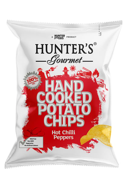 Hunter's Gourmet Potato Chips Hot Chilli Peppers