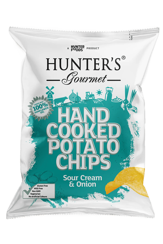Hunter's Gourmet Potato Chips Sour Cream & Onion