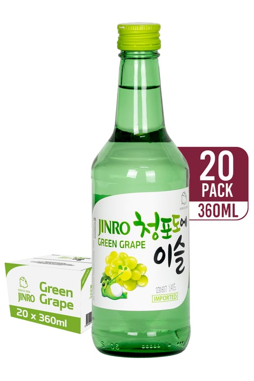 Jinro Green Grape Soju (20-pack)
