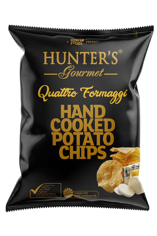 Hunter's Gourmet Potato Chips Quattro Formaggi  (125 grams)