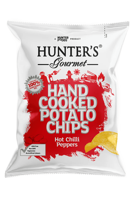 Hunter's Gourmet Potato Chips Hot Chilli Peppers
