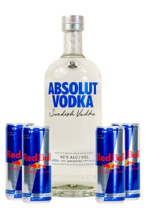Absolut Vodka + Red Bull Bundle (4-pack)