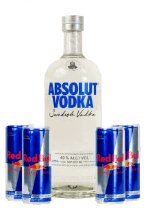 Absolut Vodka + Red Bull Bundle (4-pack)